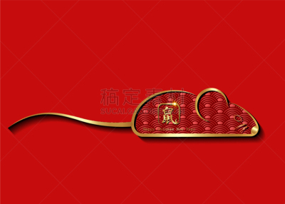 gold logo rat chinese zodiac sign year rat
