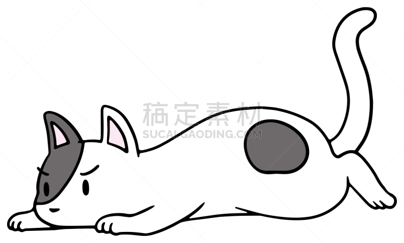 矢量,绘画插图,猫,惊骇,十二生肖,恐怖,简单,动物,宠物商店