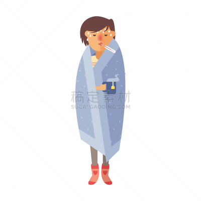女人,健康保健,人,图像,白色人种,生病,吹,触摸