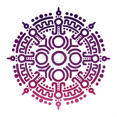 神话,远古的,图标,分离着色,摆拍,几何形状,阿芝台克文明