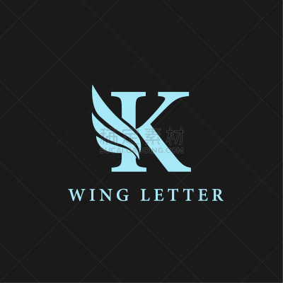 矢量,商务,概念,计算机图标,品牌名称,技术,英文字母k,蓝色,彩色图片,机翼