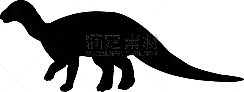 禽龙,侏罗纪,恐龙,史前时代,野生动物,已灭绝生物,古生物学,鸟脚类恐龙,动物,剪影