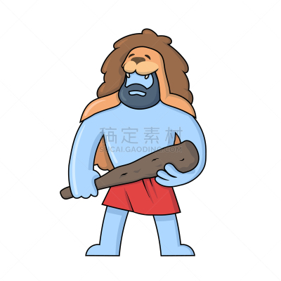 矢量,大力神,绘画插图,狮子,平坦的,古希腊,分离着色,果皮,人的头部