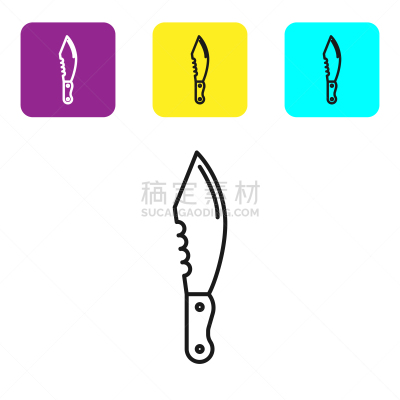 分离着色,白色,刀,计算机图标,线条,黑色,不锈钢