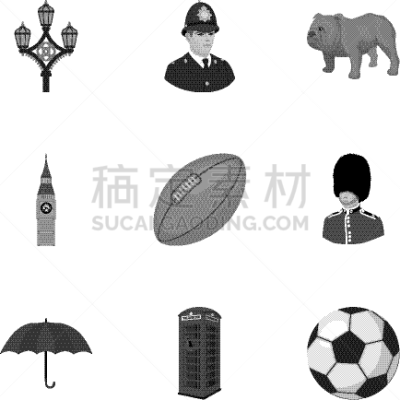 英格兰,巨大的,非都市风光,舞台,计算机图标,分离着色,红色,图像,木髓,收集