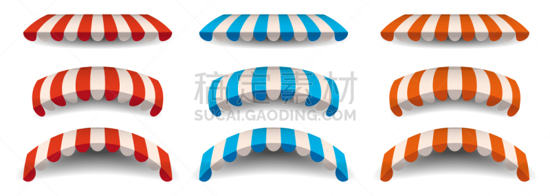 白色,红色,商店,天篷,矢量,餐馆,绘画插图,条纹,街道,咖啡馆