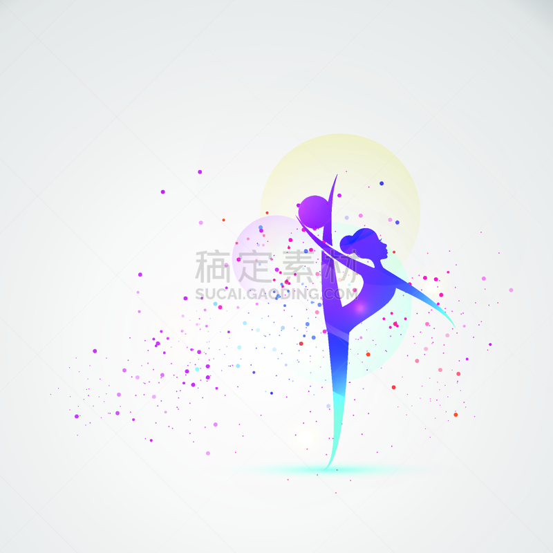 体操,女孩,矢量,绘画插图,能力,背景聚焦,抽象,舞曲,鞍马