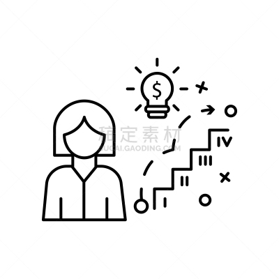 商务,金融,图标,想法,女人,肖像,技术,绘画插图,美人,幸福
