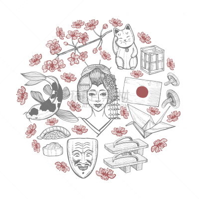 圆形,日文,举起手,高雅,贺卡,戏剧表演,纺织品,招财猫,儿童,生鱼片寿司