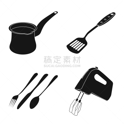 分离着色,厨房,一个物体,符号,不锈钢,咖啡,蛋糕,食品,烹调,布置