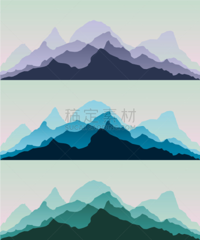 全景,宏伟,山,背景,简单,公园,粗糙的,夏天,户外,剪影