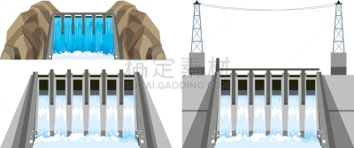 水坝,式样,反差,分离着色,白色,自然,建筑外部,全球变暖,图像