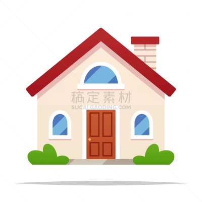 矢量,房屋,绘画插图,分离着色,可爱的,建筑结构,背景分离,计算机图标,图像,小的