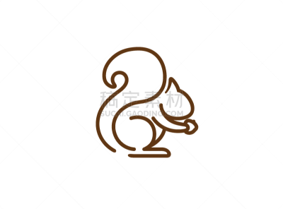 松鼠,品牌名称,创造力,动物,森林,分离着色,可爱的,轮廓,白色,剪影