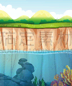 悬崖,景象,水下,鸡尾酒,风景,生活方式,图像,海洋,草,矢量