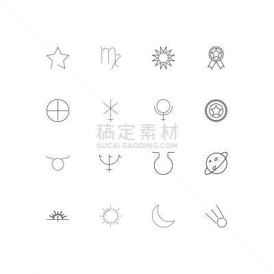 轮廓,直的,星座,计算机图标,图像,矢量,行星,冥王星,标志,室女座
