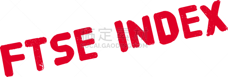 英戴克斯,富时指数,橡皮章,商务,红色,全部,矢量,标志,挑逗
