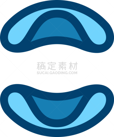eco flat circle logo formed twisted blue drops