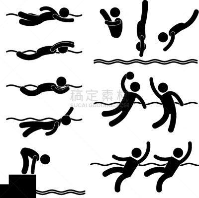 标志,计算机图标,团体性运动,水上运动,符号,海洋,人,男人,游泳
