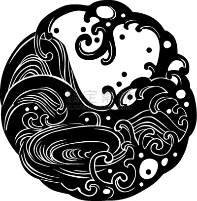 日本,波形,疤,无人,波浪,符号,垂直画幅,图像,绘画插图,海洋