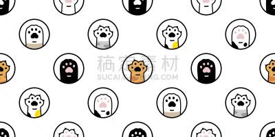 卡通,背景,四方连续纹样,猫,小猫,壁纸,矢量,爪子,脚印,设计