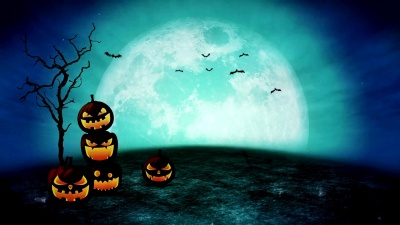 万圣节南瓜头杰克灯笼，Spooky Night，Loop