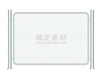 安全,边界,绘画插图,电缆,金属,链,网栅栏,矢量,房地产