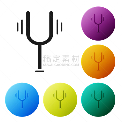音乐,音叉,黑色,分离着色,金属,频率,古老的