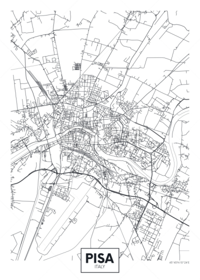 比萨,矢量,式样,街道图,直升机,亚诺河,多车道公路,纹理,绘画插图