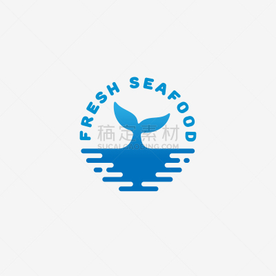 海产,清新,品牌名称,分离着色,创造力,自然,概念,海洋,模板,矢量