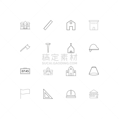 直的,建筑业,计算机图标,建筑体,极简构图,房屋,斧,三角板,矢量