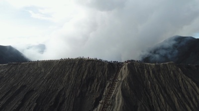 鸟瞰Bromo火山，东爪哇，印度尼西亚