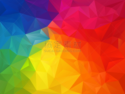 彩虹,光谱色,背景,活力,理论设计标签,折纸工艺,三角形,不规则的,几何形状,图像