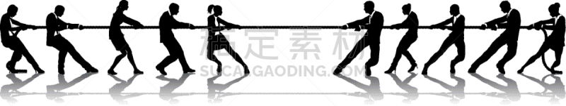 商务人士,商务,专业人员,绳子,女人,想法,拔河,争论