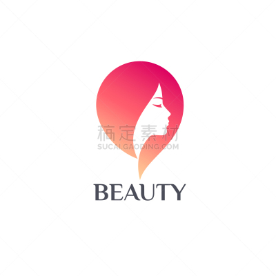 模板,美,矢量,计算机图标,现代,距离标记,发型屋,仅一个女人,方向