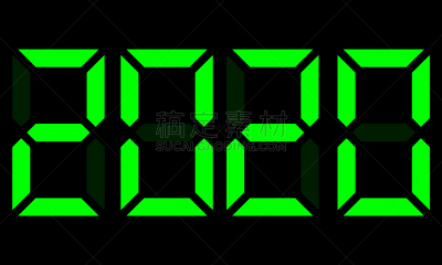 2020,绿色,数字,黑色背景,概念,图像,庆祝,设计