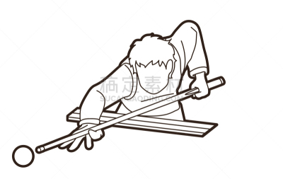 运动,斯诺克,插画,卡通,动作,球体,棍,设备用品,休闲