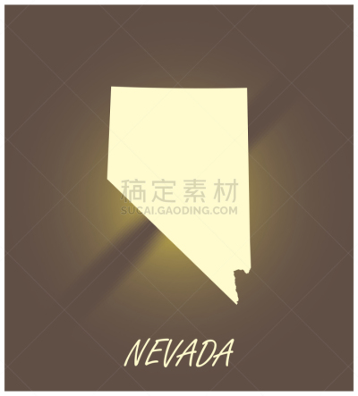 轮廓,内华达州,矢量,黑白图片,绘画插图,背景聚焦,美国州,打印单据,边框,复古风格