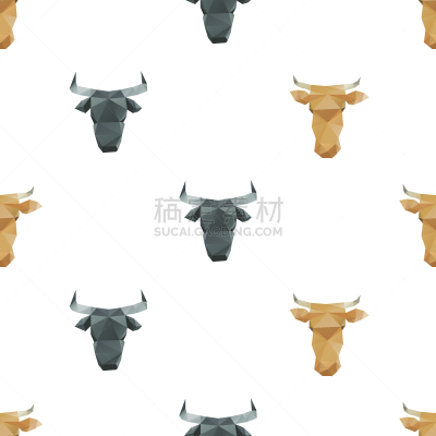 动物头,绘画插图,三角形,包装纸,式样,四方连续纹样,背景,模板,公牛,农业