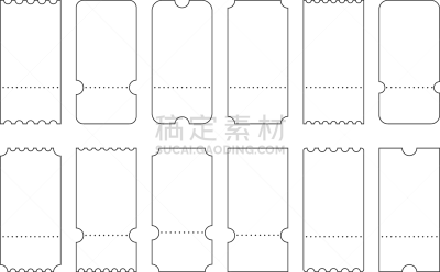 tickets set isolated on white