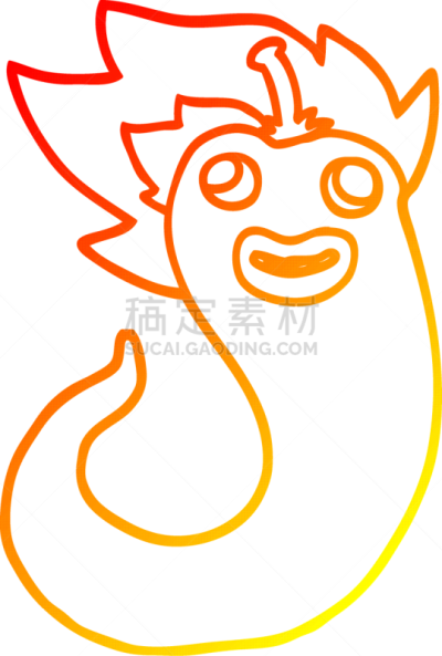 冷,热,山,铅笔画,潦草,奇异的,艺术,图像,矢量,绘制