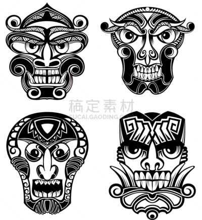 面具,非洲,白色,面罩,华丽的,传统,人,设计