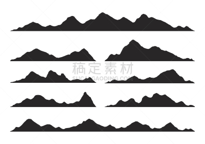 山,石头,岩石,户外,景象,城市天际线,白色,分离着色,剪影,探险