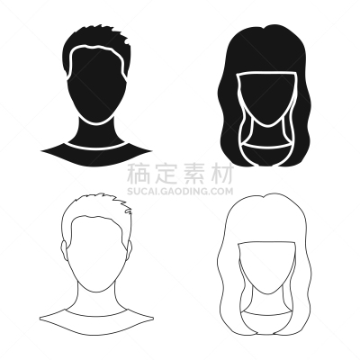分离着色,专业人员,照片,人造物,图标,假发,男人,肖像,收集,设计