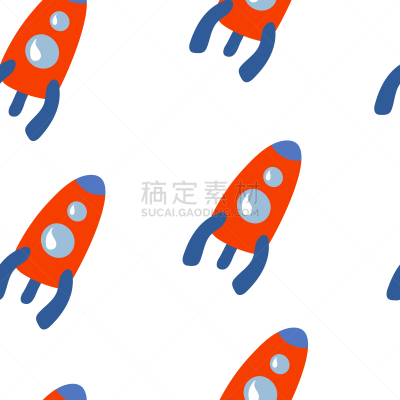 绘画插图,火箭,式样,卡通,四方连续纹样,纺织品,色彩鲜艳,平坦的,文档,矢量