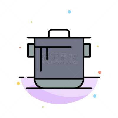 炊具,图标,平坦的,厨房,彩色图片,抽象,稻,可爱的,热,烹调