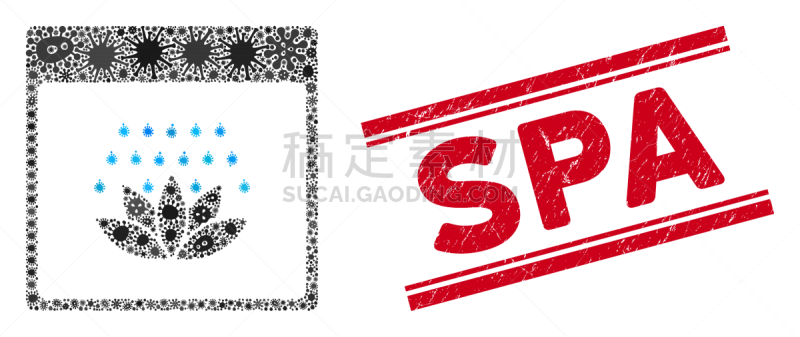 contagious mosaic spa shower calendar page icon