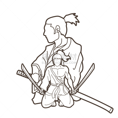 剑,动作,卡通,日本武士,传统,忍者,和服,运动,面具