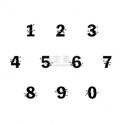 数字化显示,数字,白色背景,图像特效,噪声,背景分离,数字取景器,复古风格,坏掉的,现代