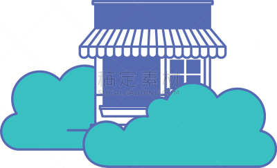 外立面,紫色,商店,彩色图片,云,蓝色,商务,建筑外部,砖,食品杂货